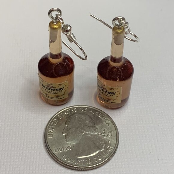 Hennessey Earring, Liquor Earring, Alcohol Earring, Cognac Earring, Gift Idea - Picture 4 of 4